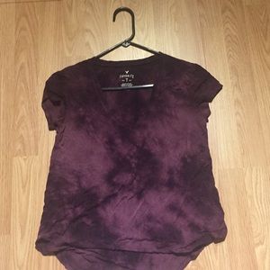 A tie dye women’s shirt sleeve tee